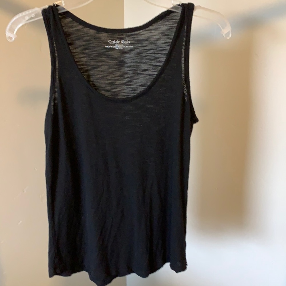 Calvin Klein black burnout tank top size XS